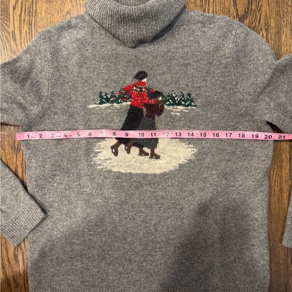 Vintage Lauren Ralph Lauren LRL Lambswool Sled Christmas Turtleneck Sweater L - Picture 2 of 9
